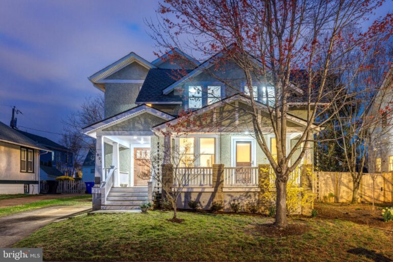 Craftsman-style home with front porch at dusk, 1805 N Calvert Street, Arlington, VA