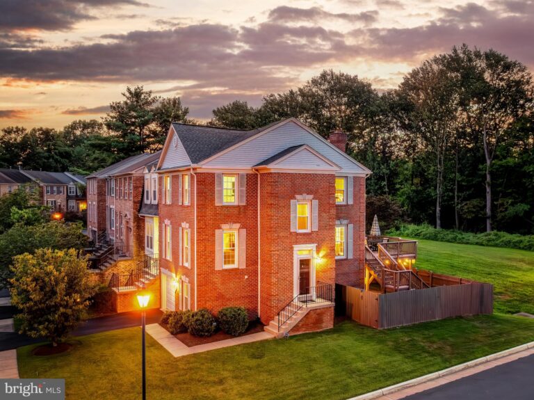 Brick home at sunset, 4256 Fox Lake Drive, Fairfax, VA