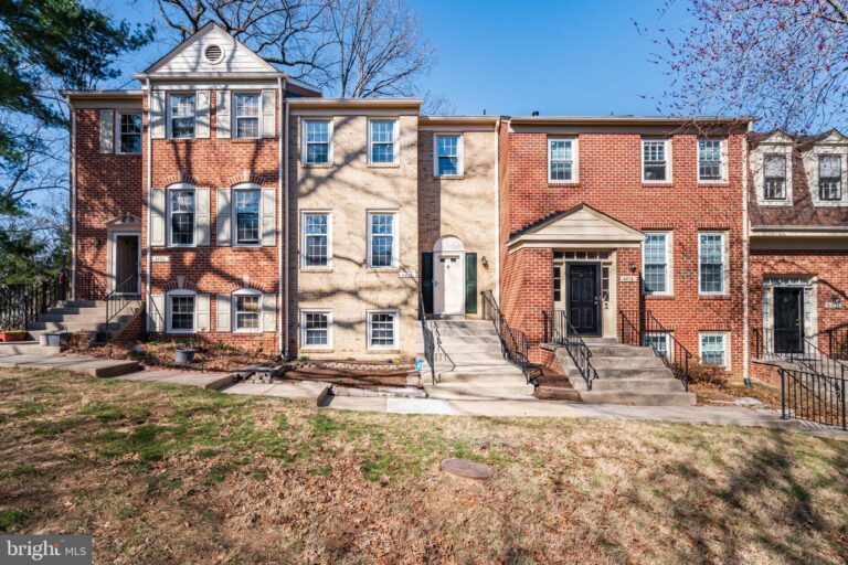Brick townhome entrance, 4818 Carriagepark Road, Fairfax, VA