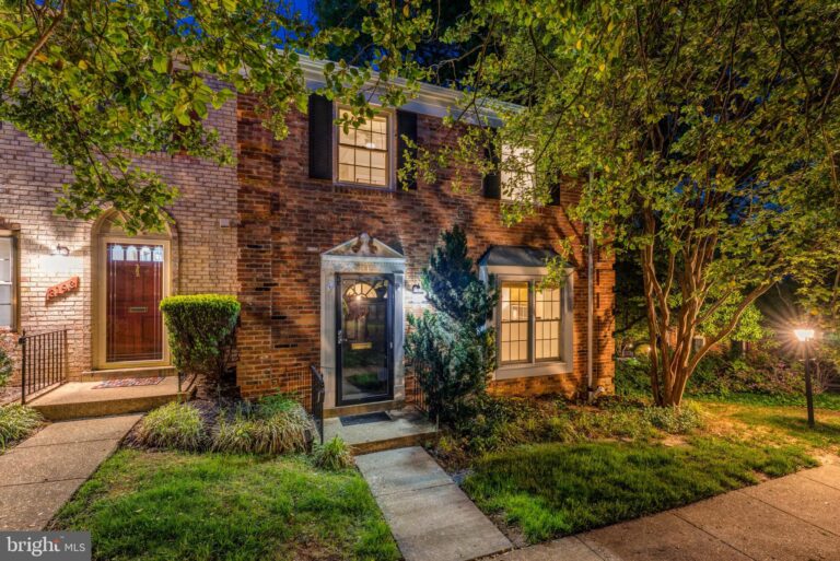 Brick townhome front walkway, 3195 Stonehurst Drive, Fairfax, VA