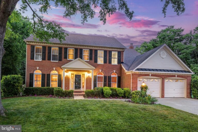 Brick colonial home with garage, 2359 Players Pond Lane, Reston, VA