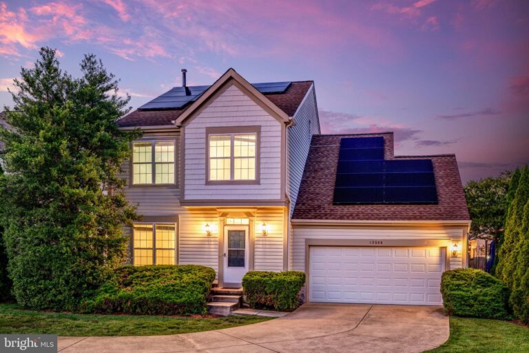 Two-story home with solar panels and garage, 12509 Fox View Way, Reston, VA