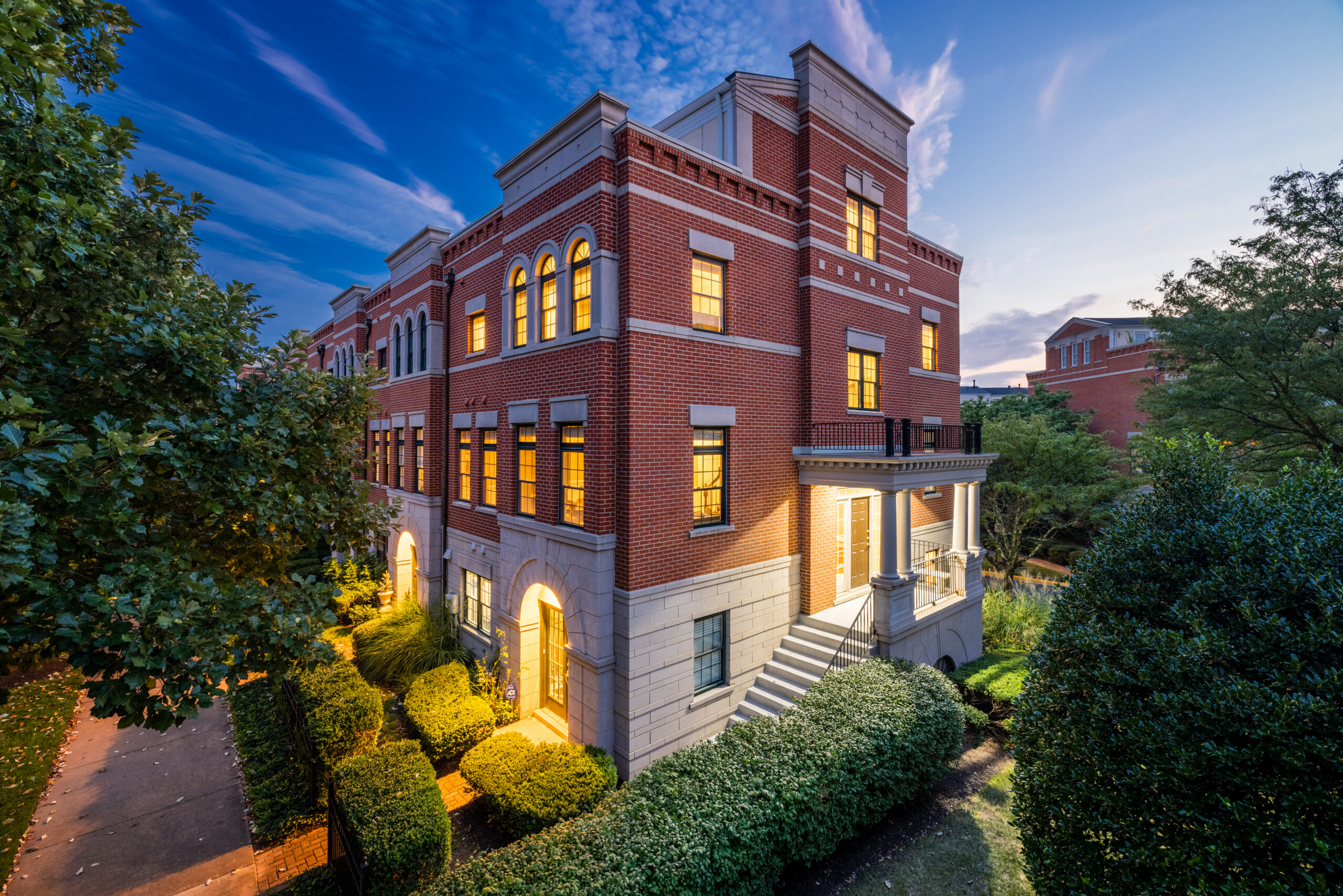 Brick townhome exterior in Northern Virginia