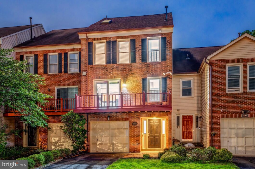 Brick townhome with balcony and garage, 4604 King Duncan Road, Alexandria, VA