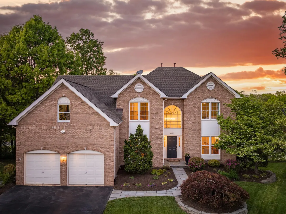 Brick-front colonial home in Fairfax County, Virginia