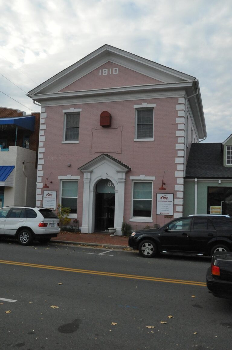 The 1910 Graham James Building on Station Street in the Herndon Historic District, Virginia