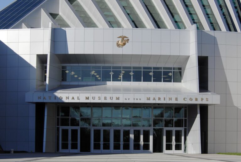 Main entrance of the National Museum of the Marine Corps in Triangle, Virginia